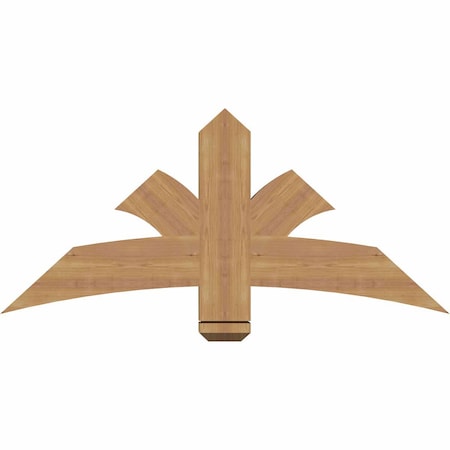 Ekena Millwork Davenport Timber Gable Bracket, Western Red Cedar, 48"W x 22"H x 3 1/2"D x 5 1/2"F, 11/12 Pitch GBW048X22X0406DAV00SWR
